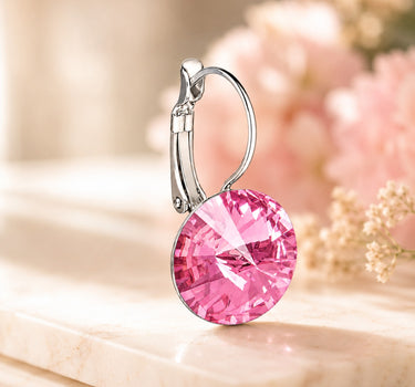 LUISIA® Ohrringe Rivoli mit Kristallen von Swarovski® - 12 mm | Rosa