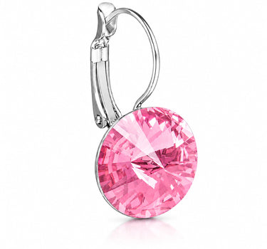 LUISIA® Ohrringe Rivoli mit Kristallen von Swarovski® 14 mm | Rosa