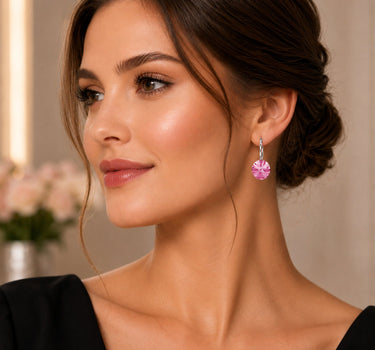 LUISIA® Ohrringe Rivoli mit Kristallen von Swarovski® - 12 mm | Rosa