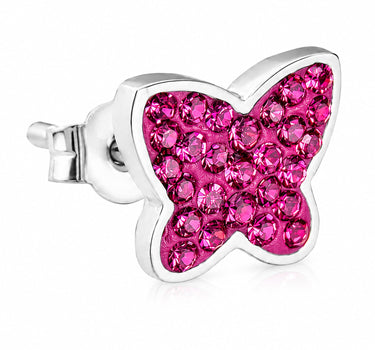 LUISIA® Ohrringe "Schmetterling" mit Kristallen von Swarovski® | Pink