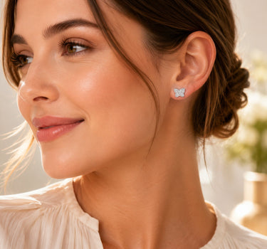 LUISIA® Ohrringe "Schmetterling" mit Kristallen von Swarovski® | Kristall