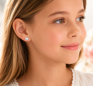 LUISIA® Ohrringe "Schmetterling" mit Kristallen von Swarovski® | Kristall