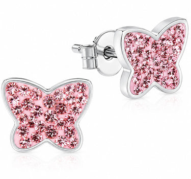 LUISIA® Ohrringe "Schmetterling" mit Kristallen von Swarovski® | Rosa
