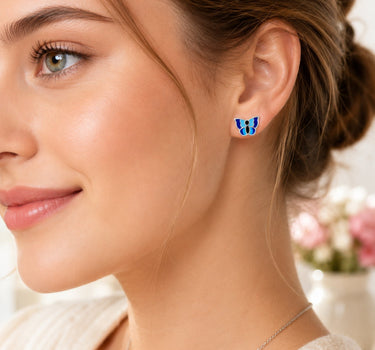 LUISIA® Ohrstecker "Schmetterling" E-15470-2 | Blau