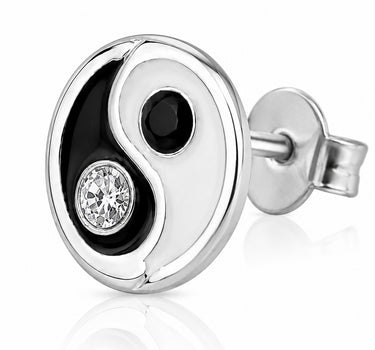 LUISIA® Ohrstecker "Yin Yang" mit Kristall von Swarovski®