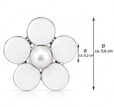 LUISIA® Ohrstecker "Blume"  - 925 Sterling Silber | Hellgrün