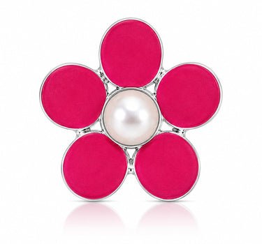 LUISIA® Ohrstecker "Blume"  - 925 Sterling Silber | Pink