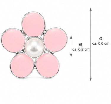 LUISIA® Ohrstecker "Blume"  - 925 Sterling Silber | Rosa