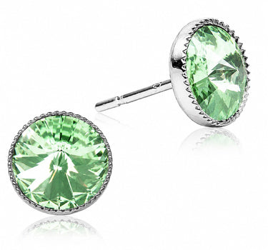 LUISIA® Solitär Ohrstecker "Joy" mit Kristallen von Swarovski® | Chrysolite