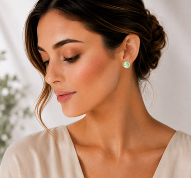 LUISIA® Solitär Ohrstecker "Joy" mit Kristallen von Swarovski® | Matt Agave