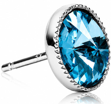 LUISIA® Solitär Ohrstecker "Joy" mit Kristallen von Swarovski® | Aquamarine
