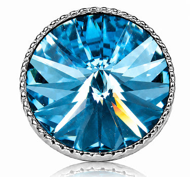 LUISIA® Solitär Ohrstecker "Joy" mit Kristallen von Swarovski® | Aquamarine