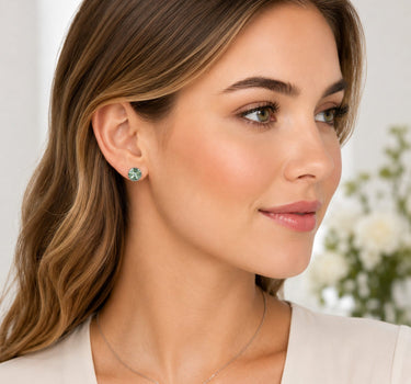 LUISIA® Solitär Ohrstecker "Joy" mit Kristallen von Swarovski® | Black Diamond