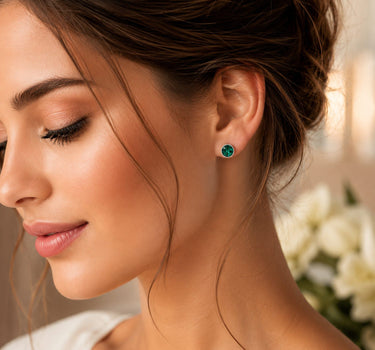 LUISIA® Solitär Ohrstecker "Joy" mit Kristallen von Swarovski® | Emerald