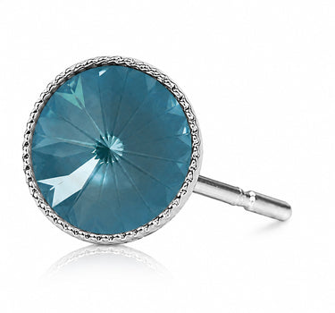 LUISIA® Solitär Ohrstecker "Joy" mit Kristallen von Swarovski® | Matt Denim