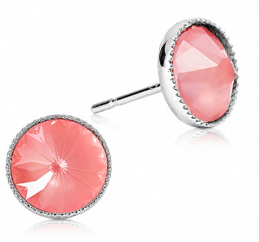 LUISIA® Solitär Ohrstecker "Joy" mit Kristallen von Swarovski® | Matt Flamingo