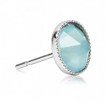 LUISIA® Solitär Ohrstecker "Joy" mit Kristallen von Swarovski® | Matt Sky