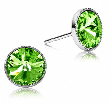 LUISIA® Solitär Ohrstecker "Joy" mit Kristallen von Swarovski® | Peridot