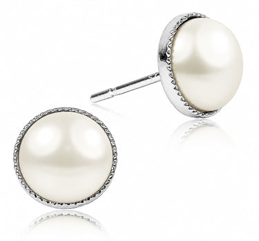 LUISIA® Solitär Ohrstecker "Joy" mit Kristallen von Swarovski® | Perle Wachs Creme