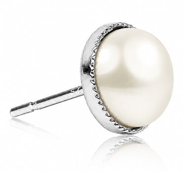 LUISIA® Solitär Ohrstecker "Joy" mit Kristallen von Swarovski® | Perle Wachs Creme