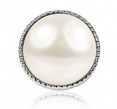 LUISIA® Solitär Ohrstecker "Joy" mit Kristallen von Swarovski® | Perle Wachs Creme