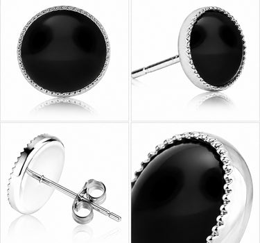 LUISIA® Solitär Ohrstecker "Joy" mit Kristallen von Swarovski® | Perle Schwarz