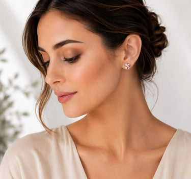LUISIA® Solitär Ohrstecker "Joy" mit Kristallen von Swarovski® | Vintage Rose