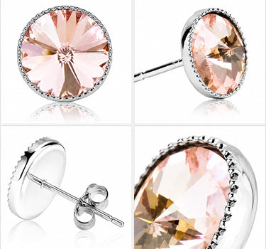 LUISIA® Solitär Ohrstecker "Joy" mit Kristallen von Swarovski® | Vintage Rose