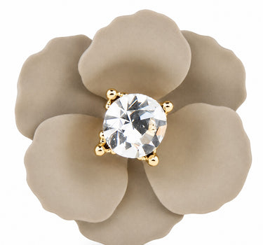 LUISIA® Ohrstecker "Nelia" mit Blumen - 16 Karat vergoldet | Sand