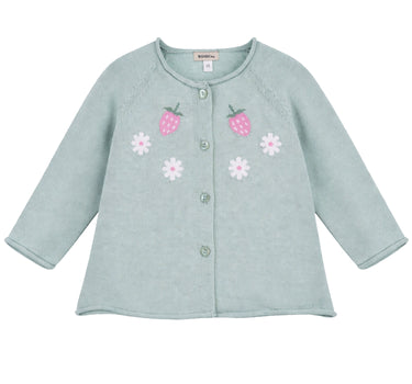 BONDI Baby Mädchen Strickjacke "Be happy" 86883 | Grün