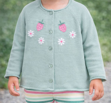 BONDI Baby Mädchen Strickjacke "Be happy" 86883 | Grün