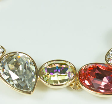 LUISIA Goldenes Damen Armband mit farbigen Kristallen von Swarovski