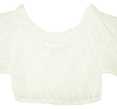 Pierre Marcel Transparente Damen Carmen Dirndlbluse Mila mit Spitze - Creme