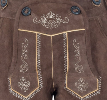 Isar-Trachten Kinder Kniebund Lederhose "Florian" 51817 | Braun