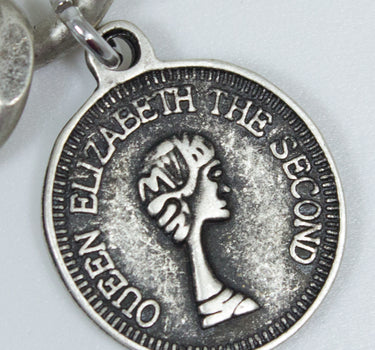 Charivari Kette mit Münzen, Fuchs und Steinbock