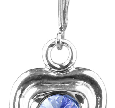 LUISIA® Ohrringe Lisanne Herzanhänger mit Kristallen von Swarovski® - Hellblau