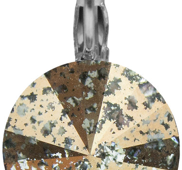 LUISIA 14 mm Ohrringe Rivoli mit Kristallen von Swarovski - Rosé Patina