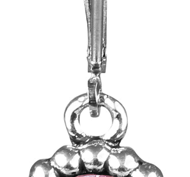 Ohrringe Aurelia mit rundem Anhänger und Kristallen von Swarovski® - Rosa