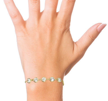 LUISIA Armband "Calanthe" mit fünf Kristallen von Swarovski - Silber / Light Rose