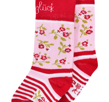 BONDI Baby Kniestrümpfe "Blümchen" 86569 -  Rot | Strümpfe
