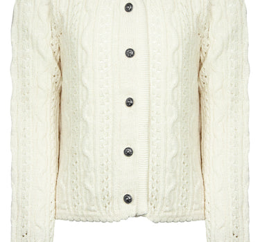 Huber Trachten Strickjacke "Alia" für Mädchen | Creme Weiß