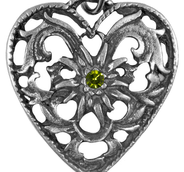 Charivari Kette mit Herz - Olivgrün