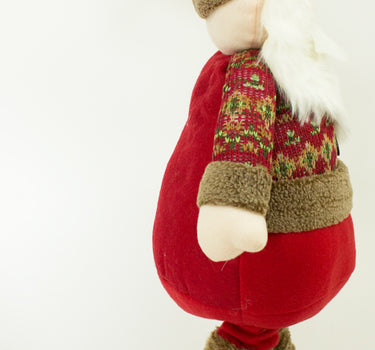 Weihnachtsmann Dekofigur für Advent und Weihnachten - Stehfigur mit ausziehbaren Beinen - 80 x 34 cm