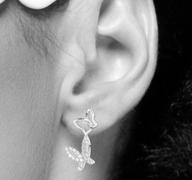 LUISIA Ohrstecker "Schmetterlinge " mit Zirkonia YG03284 - 925 Sterling Silber