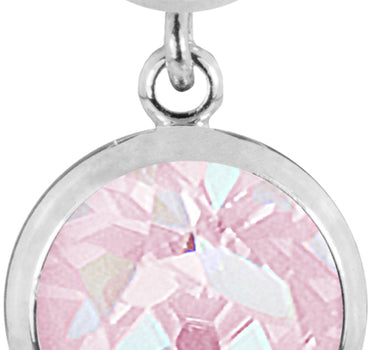 LUISIA Ohrringe "Fjella" mit zwei Kristallen von Swarovski - Silber / Lavender Delite