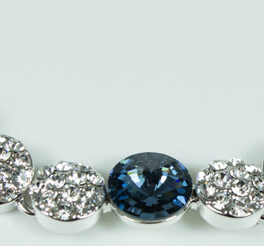 LUISIA Silbernes Damen Armband mit blauen Kristallen von Swarovski