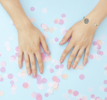 LUISIA Einreihiger Armreif "Moonlight" mit Kristallen von Swarovski - Silber / Bermuda Blue