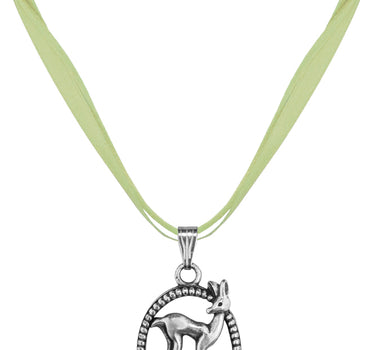 LUISIA Halskette Valentina Reh mit Kristallen von Swarovski - Lindgrün