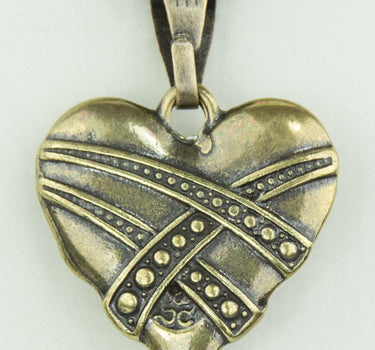 LUISIA Halskette Paula mit Herzanhänger und Kristall von Swarovski - Altgold