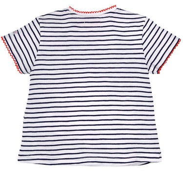 BONDI Baby Kinder T-Shirt "Cherry" 86590 - Weiß / Navy | Kurzarmshirt